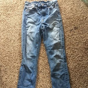 High waisted skinny jeans